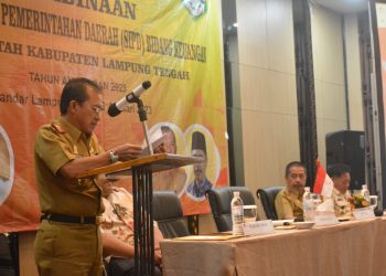 Sekda Kabupaten Lampung Tengah Nirlan S.H.MM Membuka Secara Resmi Kegiatan Pembinaan Sistem Informasi Pemerintah