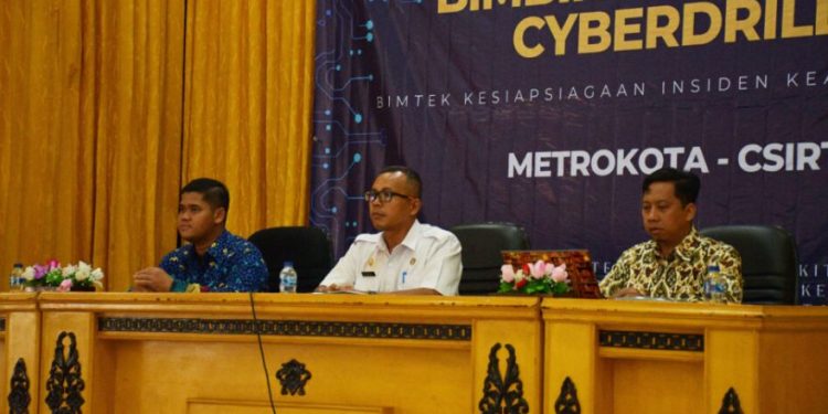 Diskominfo Kota Metro Gelar Bimtek Cyber Drill Yang Diikuti Oleh OPD
