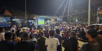 Dukung Timnas, Ratusan Warga Metro Nonton Bareng Mubaraq