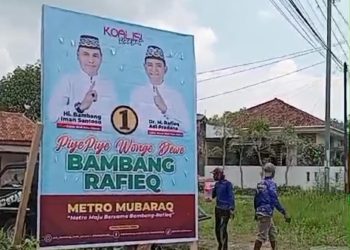 Jelang Hari Tenang, Mubaraq Ajak Tim Copot Seluruh APK di Metro