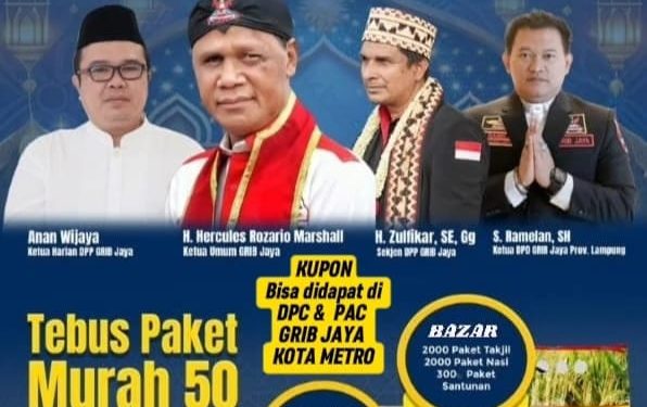 DPD GRIB Jaya Gelar Bazar Sembako Murah