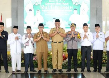 Pererat Silaturahmi, Kapolres Hadiri Halal Bihalal Pemkab Lampung Tengah