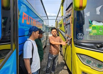 Polsek Terbanggi Besar Tindaklanjuti Video Viral Pecah Kaca Bus Pariwisata di Lampung Tengah