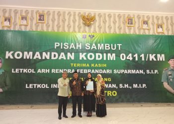 Walikota Metro Hadiri Acara Pelepasan Pejabat Lama Dandim 0411/KM