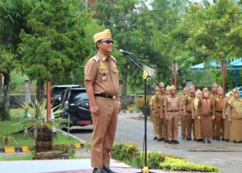 Bupati Lampung Tengah Ardito Wijaya Pimpinan Apel Mingguan