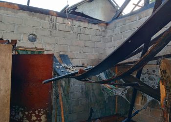 Polsek Labuhan Ratu Lakukan Pengamanan TKP Kebakaran Rumah di Dusun Pulau Sari