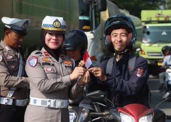 Polres Lampung Tengah Tebarkan Semangat Nasionalisme Jelang Hari Kemerdekaan ke-80