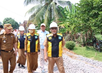 Bupati Lampung Tengah Ardito Wijaya, Kunker Progres Peningkatan Ruas Jalan Buyut Ilir – Tanggul Angin