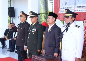 Bupati Lampung Tengah, Ardito Wijaya, Untuk Pertama Kalinya Bertindak Sebagai Inspektur Upacara Peringatan HUT ke-80 Kemerdekaan Republik Indonesia