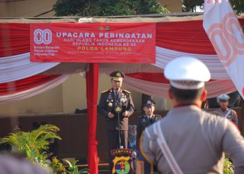 Wakapolda Lampung Pimpin Upacara HUT Kemerdekaan RI ke-80, Ajak Polri Berperan Aktif dalam Pembangunan Bangsa