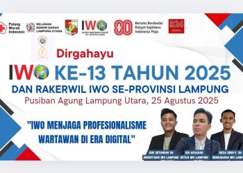 Rapat Kerja Wilayah (RAKERWIL) Ikatan Wartawan Online (IWO) Se – Provinsi Lampung Akan Digelar Pada Senin 2025