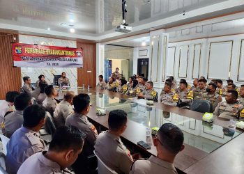 Dirbinmas Polda Lampung Gelar Anev dan Pembinaan Kinerja Bhabinkamtibmas di Polres Lampung Tengah