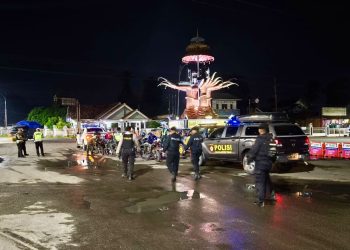 Patroli Skala Besar TNI-Polri Jaga Keamanan dan Ketertiban di Lampung Tengah