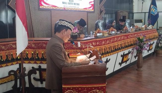 Paripurna Dewan Perwakilan Rakyat Daerah Kota Metro Penyampaian Raperda Tentang APBD Tahun 2026