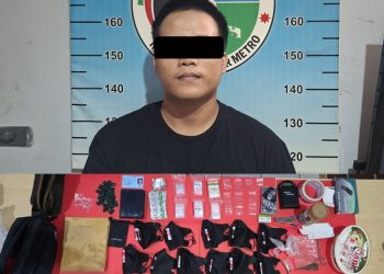 Polres Metro Ringkus Pemuda Berinisial UH dengan Barang Bukti Tembakau Sintetis 13,53 Gram