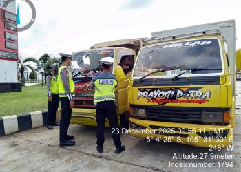 Satgas Ops Lilin Krakatau Polres Lampung Timur Laksanakan Sosialisasi dan Pengamanan Lalu Lintas