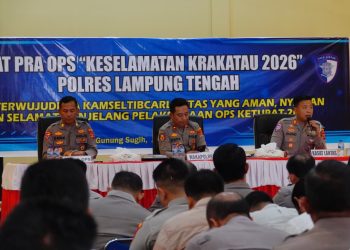 Polres Lampung Tengah Gelar Lat Pra Ops Keselamatan Krakatau 2026