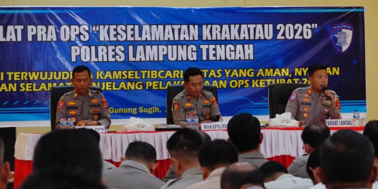 Polres Lampung Tengah Gelar Lat Pra Ops Keselamatan Krakatau 2026