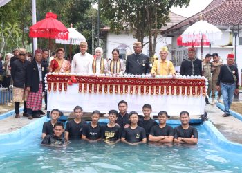 Dalam Rangka Menyambut Datangnya Bulan Suci Ramadhan 1447 Hijriah, Pemkab Lampung Tengah Gelar Acara Adat Turun Mandi Blangikhan