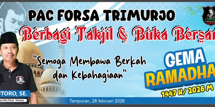 Gema Ramadhan: PAC FORSA Trimurjo Siap Bagikan 500 Paket Takjil Gratis di Perempatan 12 B ​TRIMURJO, LAMPUNG