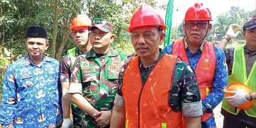 Wujudkan Sinergi, Korem 043/Gatam Gelar Ground Breaking Pembangunan Jembatan Penghubung di Lampung Tengah