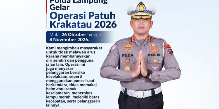 Polda Lampung Kerahkan 702 Personel dalam Operasi Patuh Krakatau 2026, Pelawan Arus Jadi Target Utama